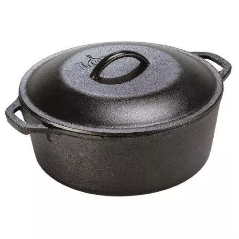 Lodge Pro Logic Cast Iron 5 qt. Dutch Oven w/Loop Handles