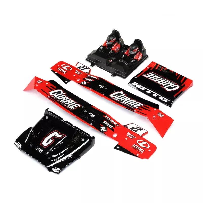 Losi LOS230098 Body/Driver Set Red Silkscreened Hammer Rey