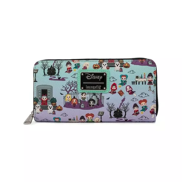 Loungefly Disney Hocus Pocus Scene All Over Print Zip Around Wallet