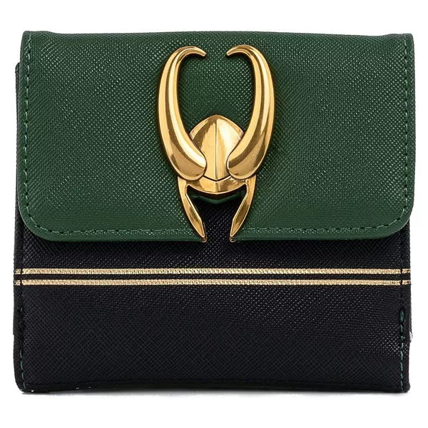 Loungefly Marvel Loki Hardware Wallet With Zip Coin Pouch