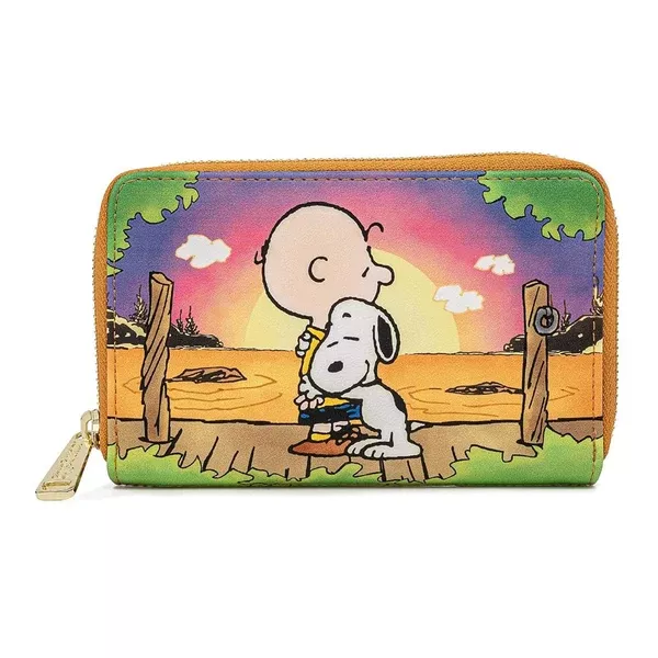 Loungefly Peanuts Charlie Brown And Snoopy Sunset Zip Around Wallet