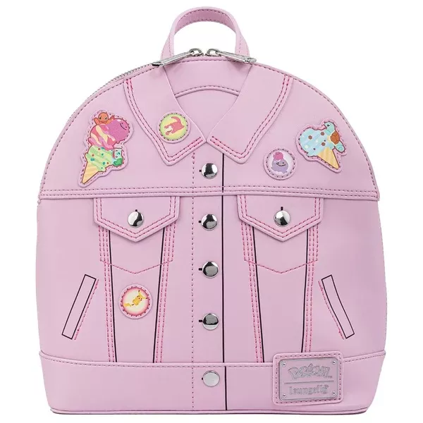 Loungefly Pokemon Ice Cream Denim Jacket Convertible Mini Backpack