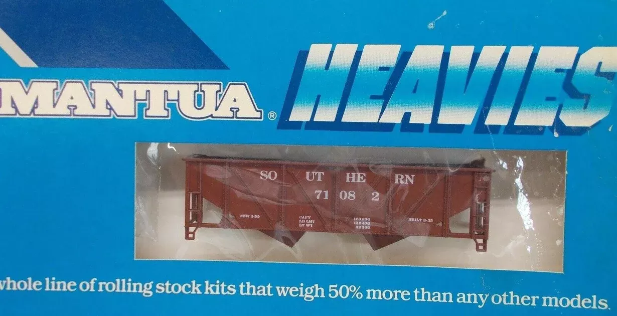 Mantua Heavies 729-40 HO Scale 2 Bay Open Hopper Kit w/ Load Southern 71802