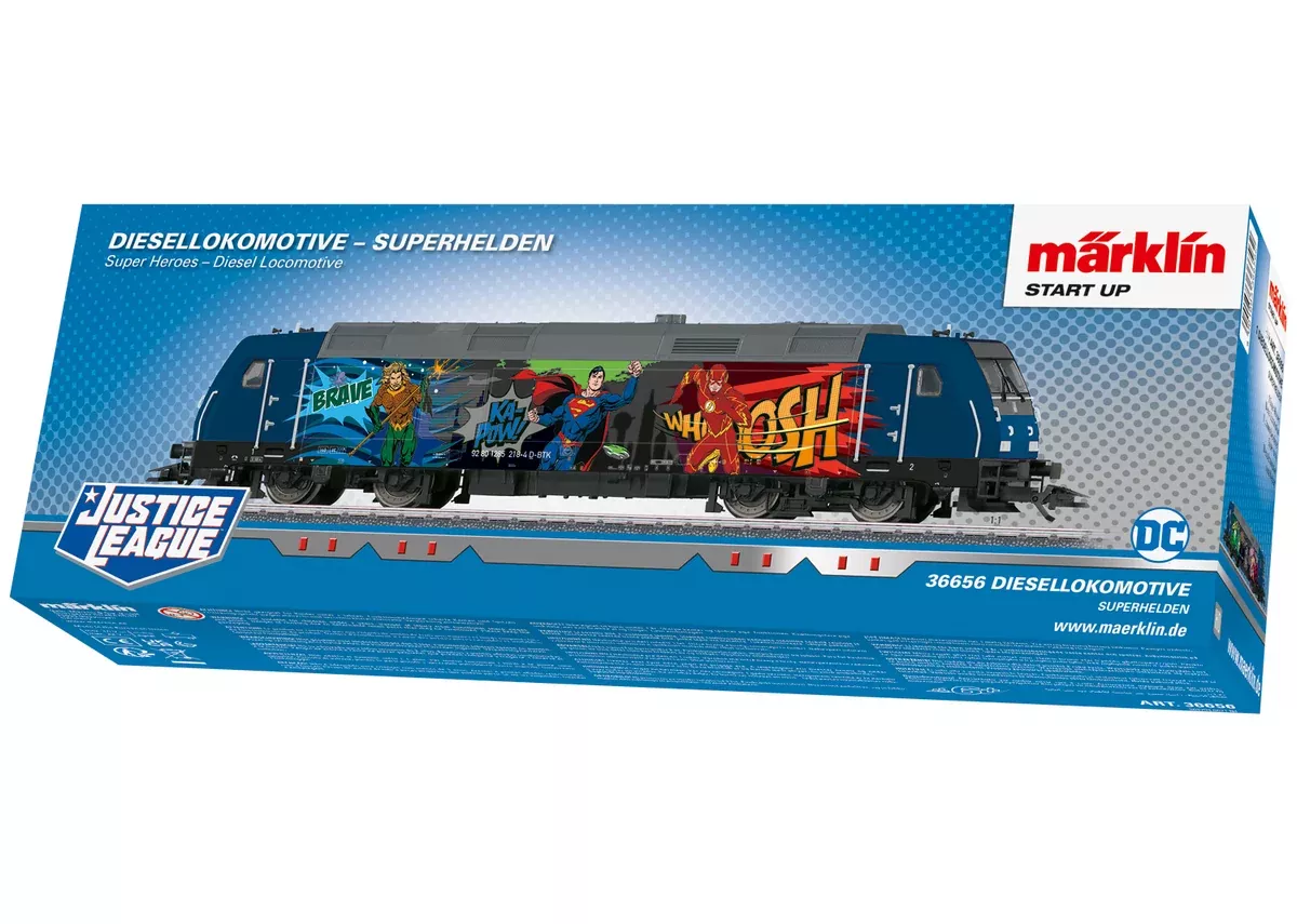 Marklin Start Up 36656 HO Scale Class 285 Diesel Locomotive Justice League Super Heroes