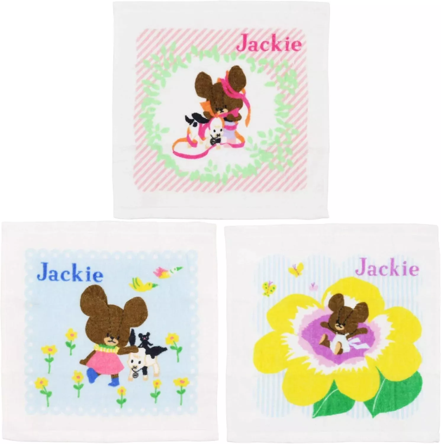 MARUSHIN The Bears' School Towel Set 3Pcs 'Jackie'S Happy Time'