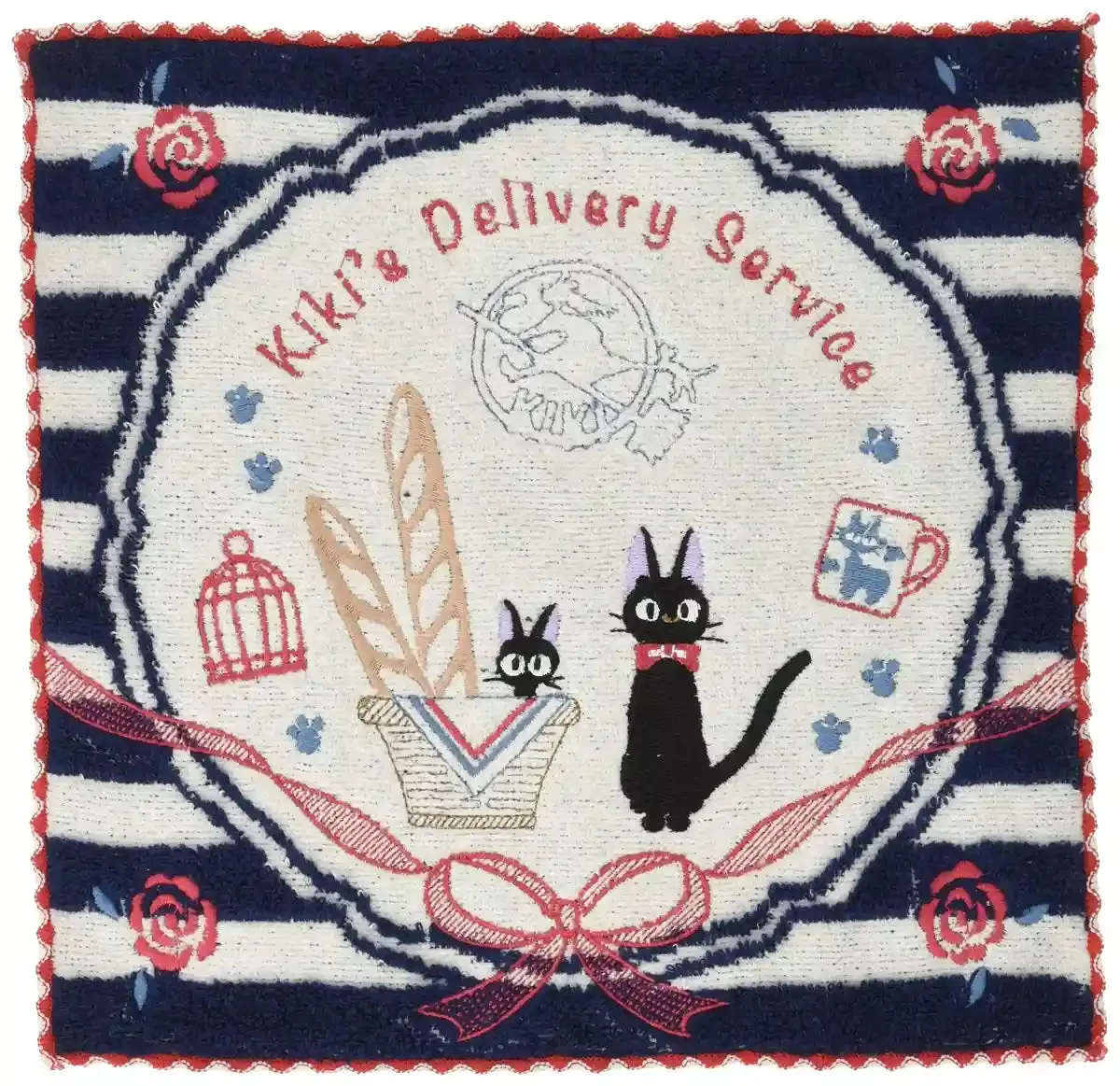 MARUSHIN Studio Ghibli Kiki'S Delivery Service 'Marine Blue Border' Mini Towel