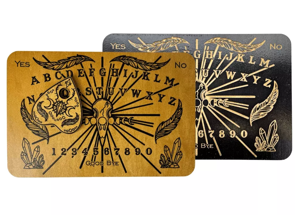 Medium Crow & Crystal Spirit Board - Light Stain