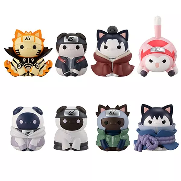 MegaHouse Mega Cat Project Nyaruto Fourth Shinobi World War 8pcs Box (Naruto) Figures