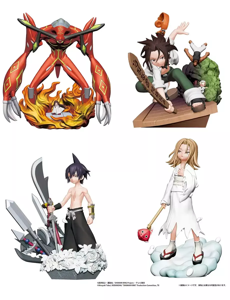 MegaHouse Petitrama Series Shaman King Over Soul Box Set Of 4 Plastic Figures
