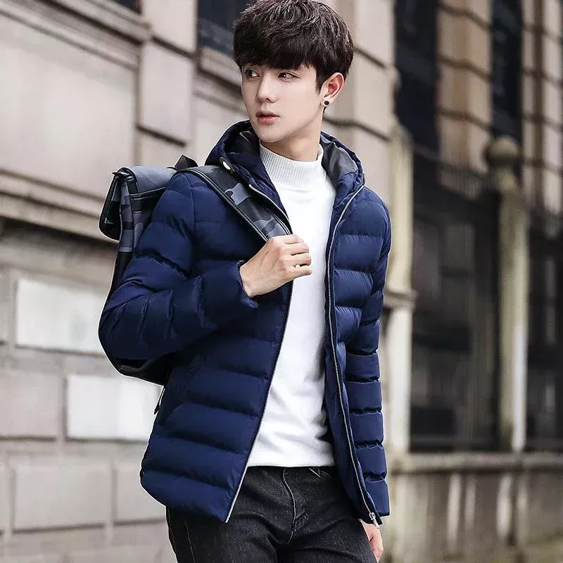 men cotton coat casual youth thickening