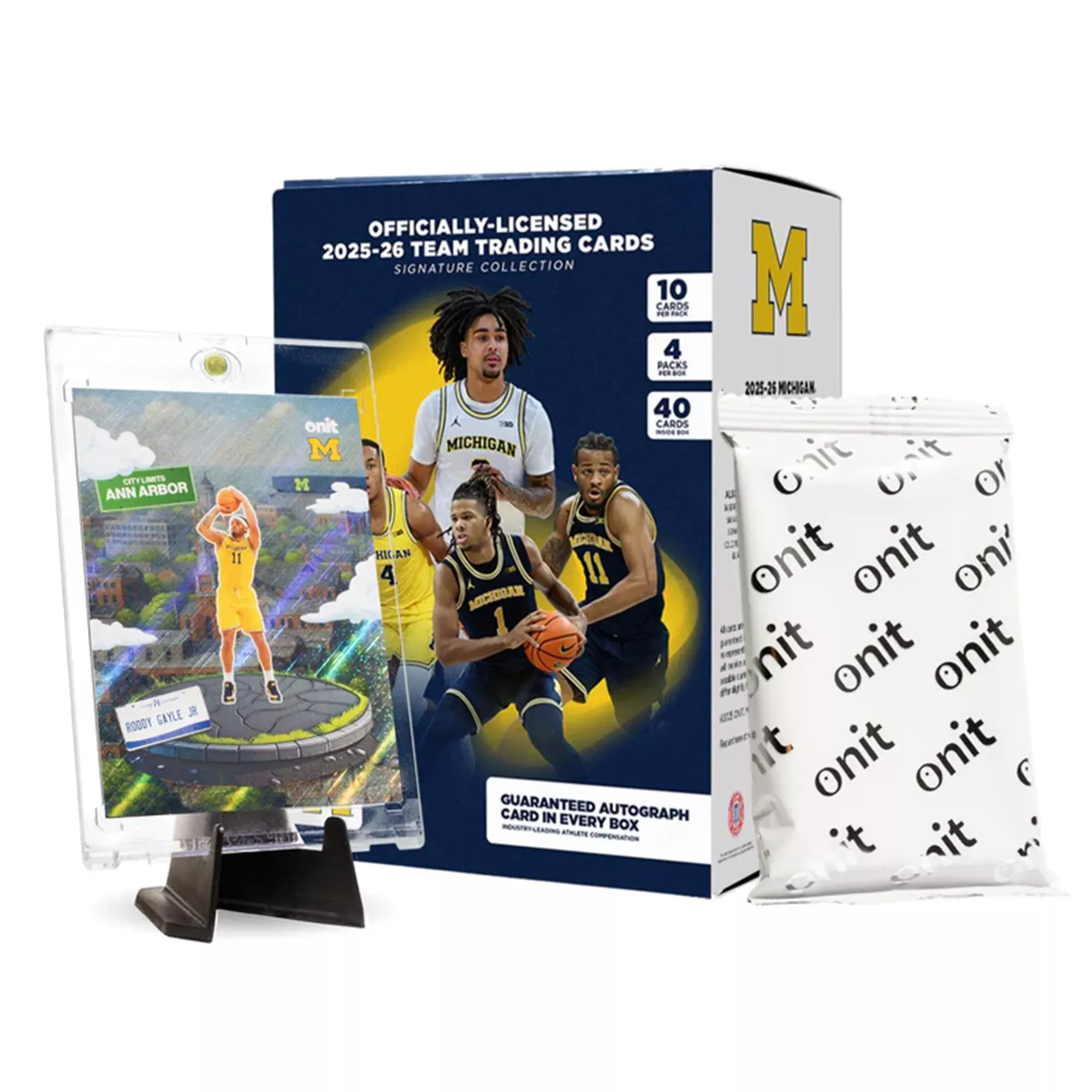 Michigan Wolverines NCAA Basketball 2025/26 ONIT Series Platinum Box | 4 Packs