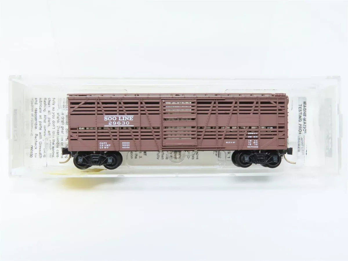 Micro-Trains 35140 N Scale 40' Wood Stock Car SOO Line 29630