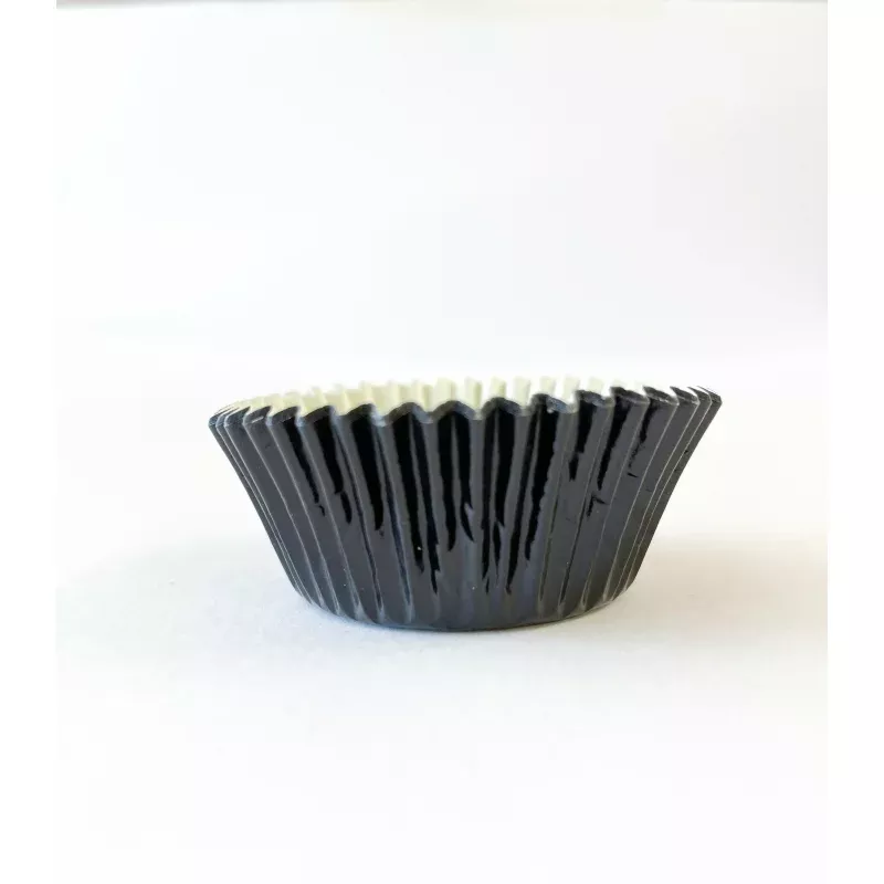 Mini Black Foil Cupcake Liners 1 1/4 x 7/8 x 3 A3023 500 pieces