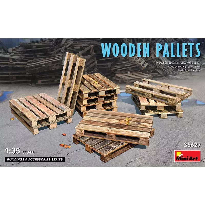 miniart 35627 1/35 wooden pallets model kit