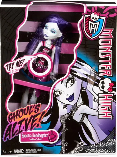 Monster High Ghoul's Alive Spectra Vondergeist Doll 2012 Mattel Y0423