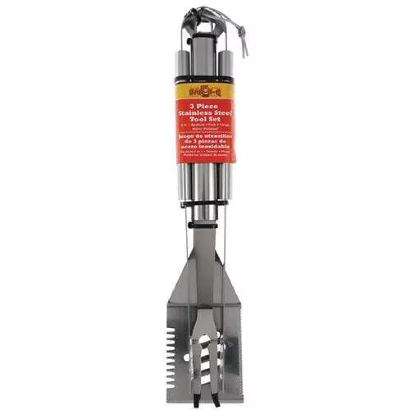 Mr. Bar-B-Q 3 Piece Stainless Steel Tool Set