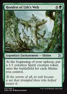 MtG Trading Card Game Eternal Masters Uncommon Honden of Life's Web #172
