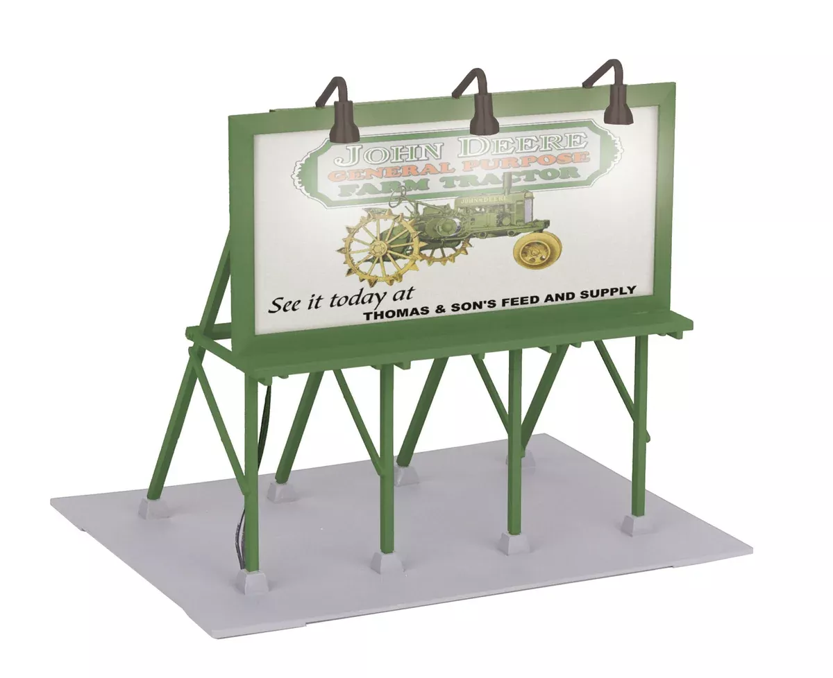 MTH 30-90029 O Gauge Lighted Billboard John Deere