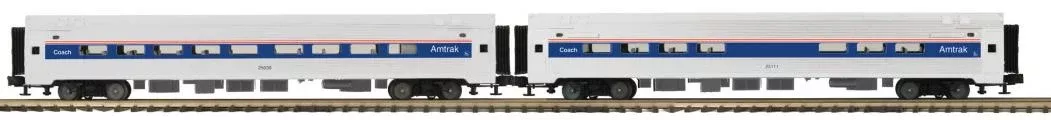 MTH RailKing 30-6520 Amfleet Amtrak 2-Car Coach/Cafe
