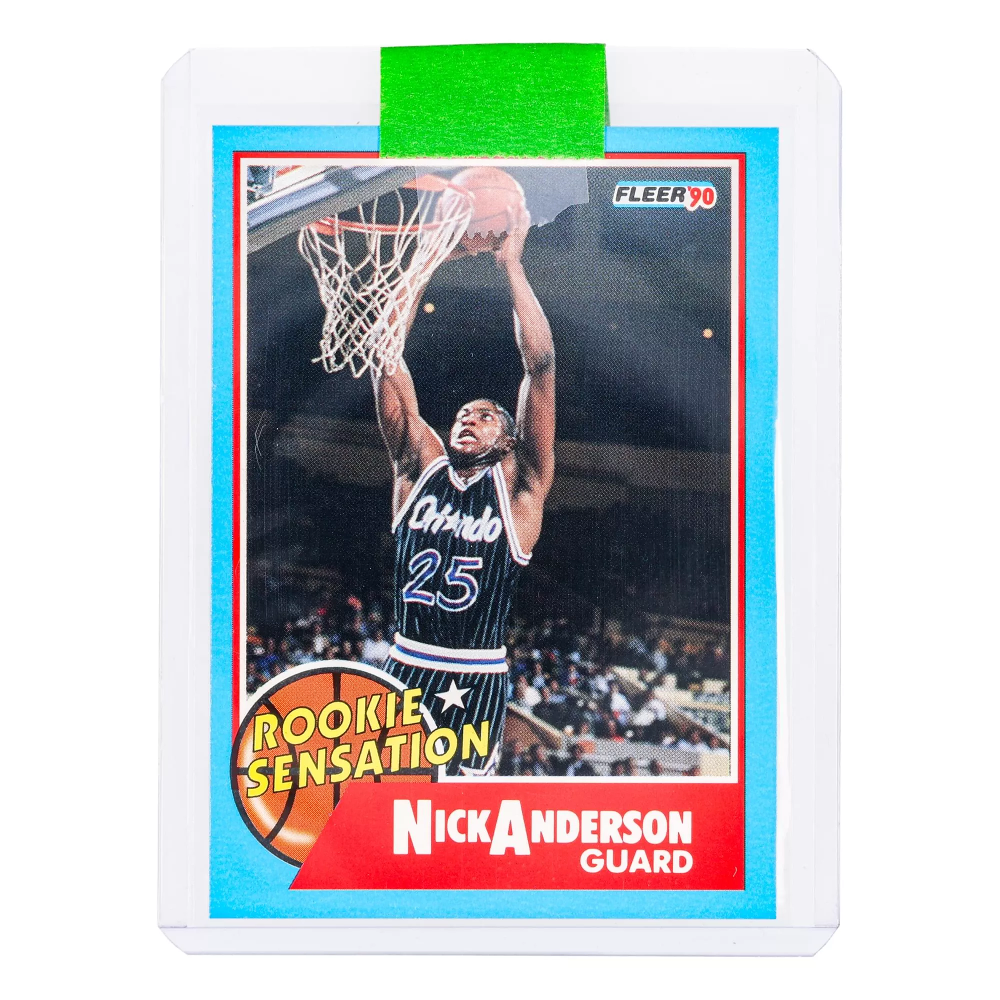 NBA 1990 Fleer Nick Anderson Rookie Sensation Card