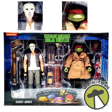 NECA Teenage Mutant Ninja Turtles Casey Jones & Raphael Disguise Action Figure