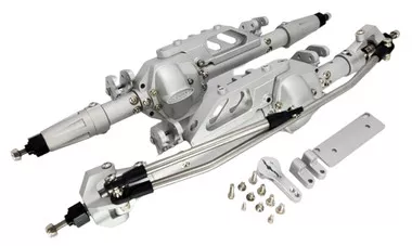 NHX RC Alum Axle w/ Heavy Duty Gears / Truss / Steering Knuckle - Silver forAxial Wraith / RR10