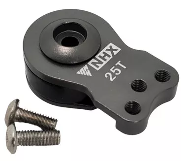 NHX RC Aluminum 25T 3 Holes Adjustable Servo Savor -Titanium