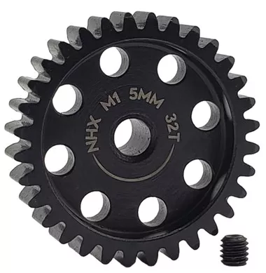 NHX RC MOD1 5mm Bore Hardened Steel 32T Pinion Gear Speed Run Drag Racing