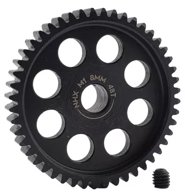 NHX RC MOD1 8mm Bore Hardened Steel 48T Pinion Gear Speed Run Drag Racing
