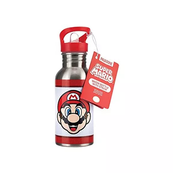 Nintendo Super Mario 16 Oz Metal Water Bottle