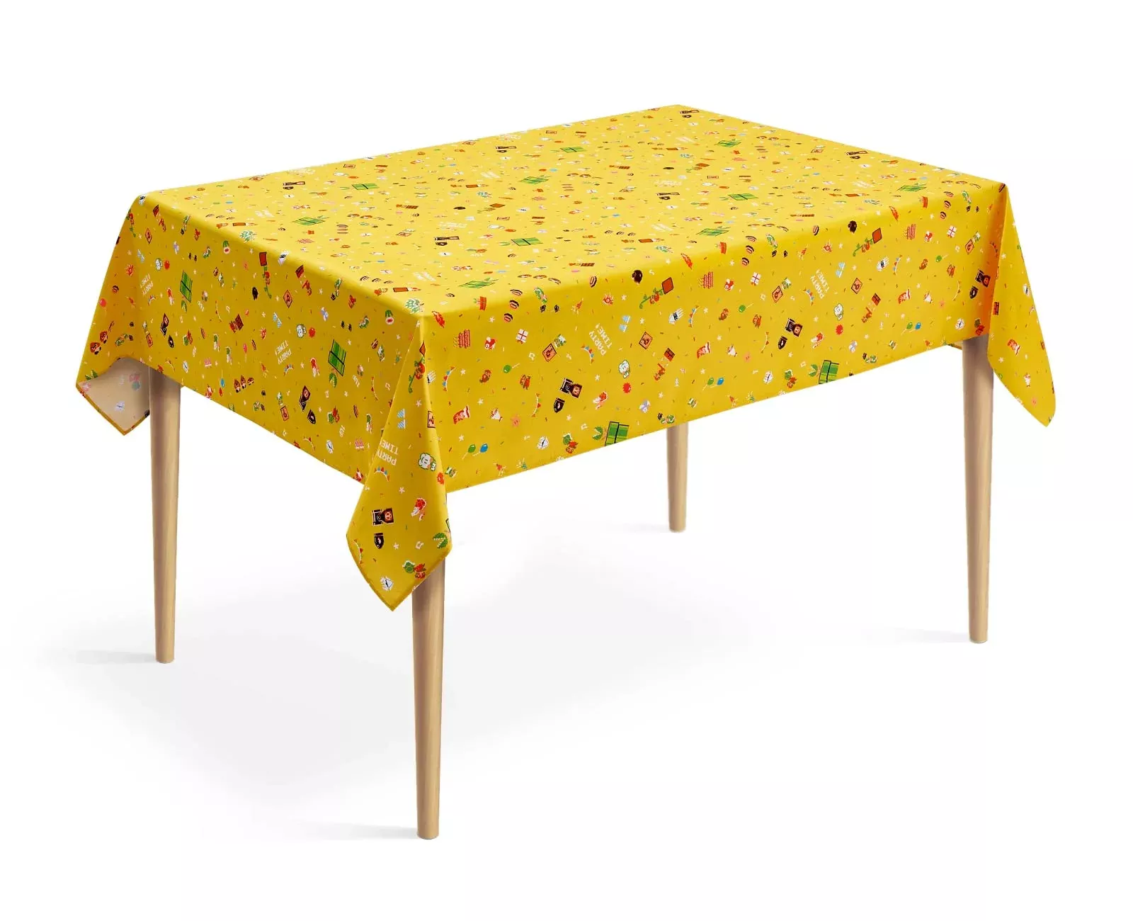 NINTENDO Super Mario Home & Party Tablecloth 8-Bit Party Yellow