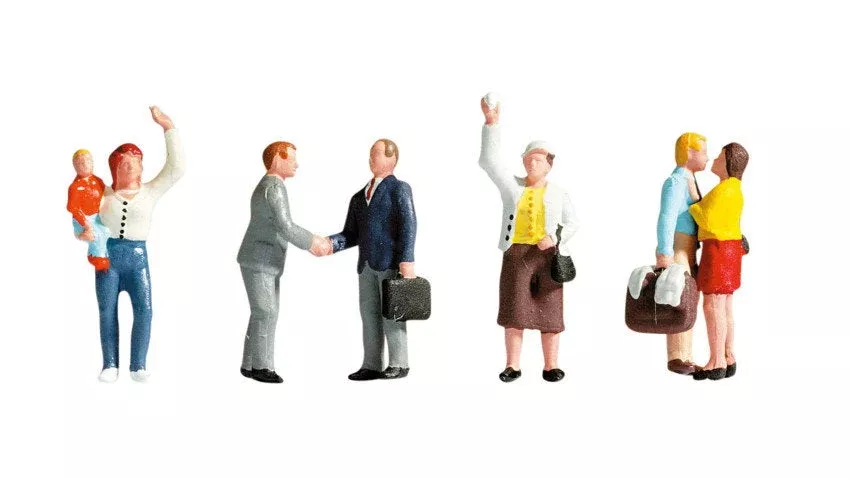 Noch 15245 HO Scale Farewell Scene Figure Set, 6 pcs