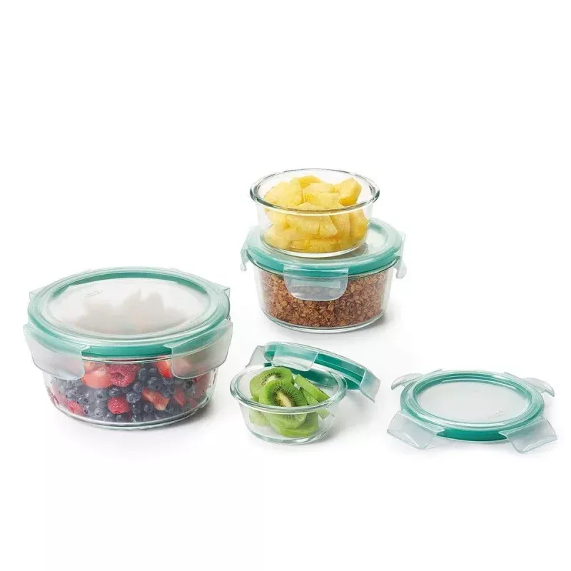 OXO Good Grips SNAP 8-Piece Round Glass Storage Set