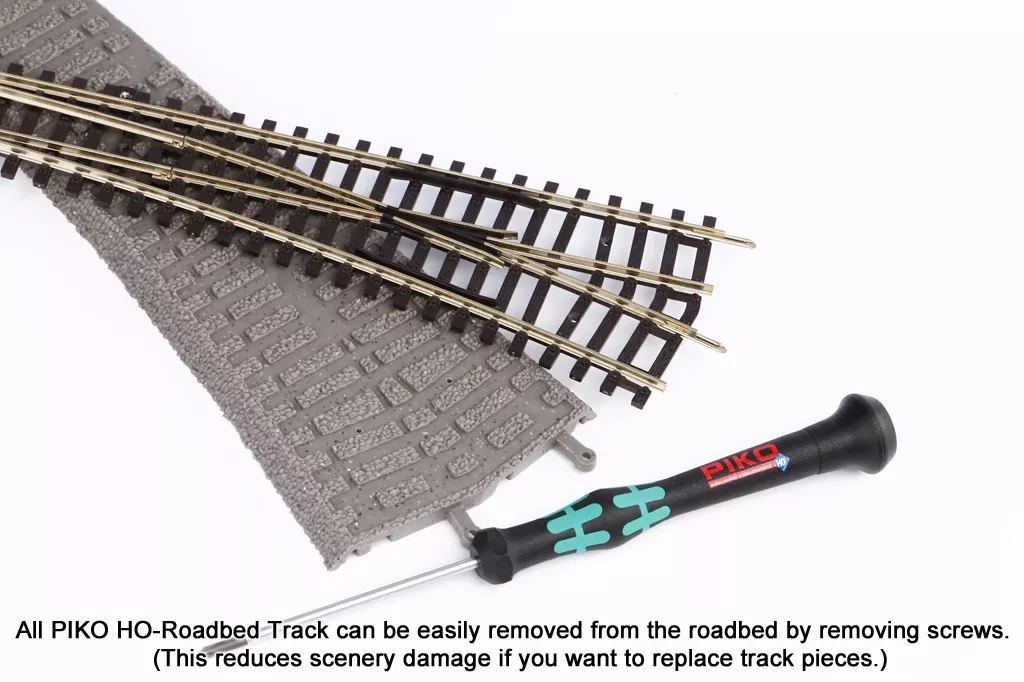 Piko 55420 HO Scale Roadbed Left Switch WL R9, 239mm