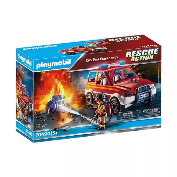 Playmobil Rescue Action City Fire Emergency Building Set 70490