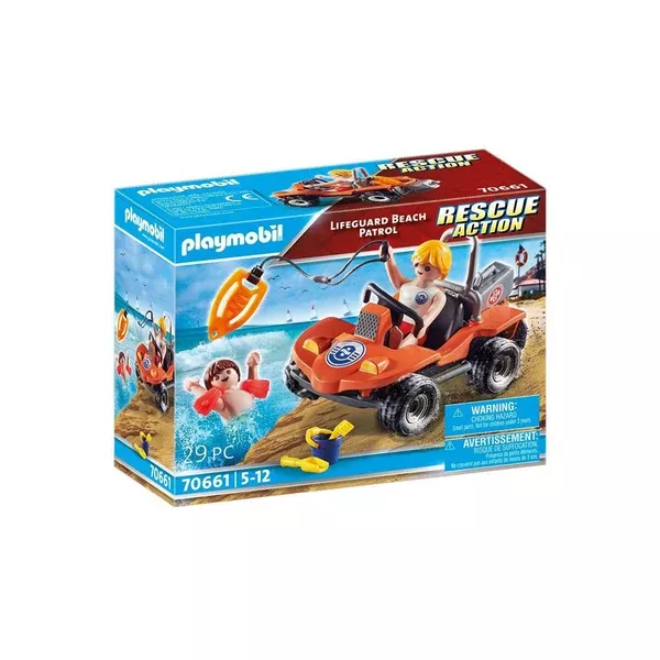 Playmobil Rescue Action Lifeguard Beach Patrol Building Set 70661