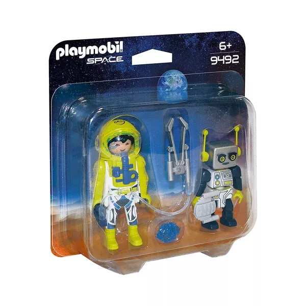 Playmobil Space Astronaut And Robot Duo Pack Building Set 9492