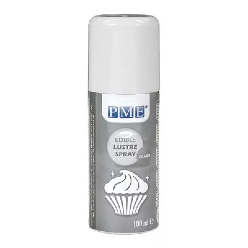 PME Lustre Edible Spray - silver ( 100ml - 3.38 OZ) #LS699