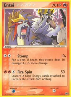 Pokemon Trading Card Game Organized Play Series 2 Rare Entei #1