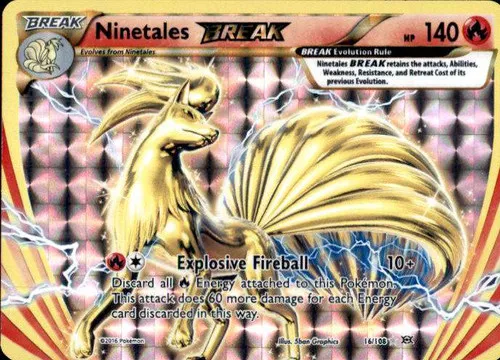 Pokemon X & Y Evolutions Rare BREAK Ninetales BREAK #16