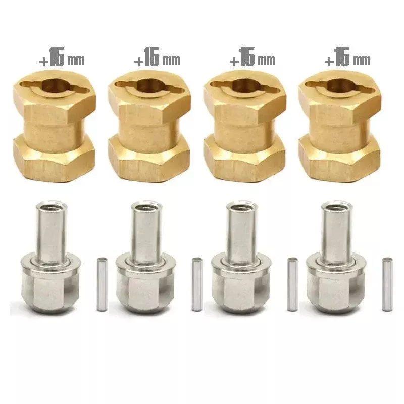 Powerhobby 15mm Brass Hex Wheels Hub Drive Adapter Axial SCX10