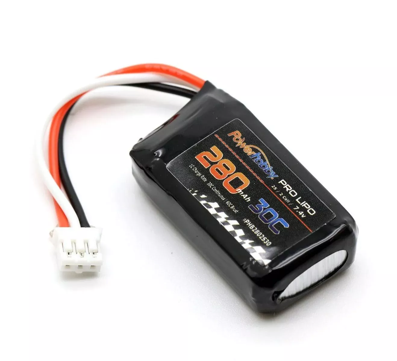 Powerhobby 2S 280mah 30c Lipo Battery w PH Connector / Plug