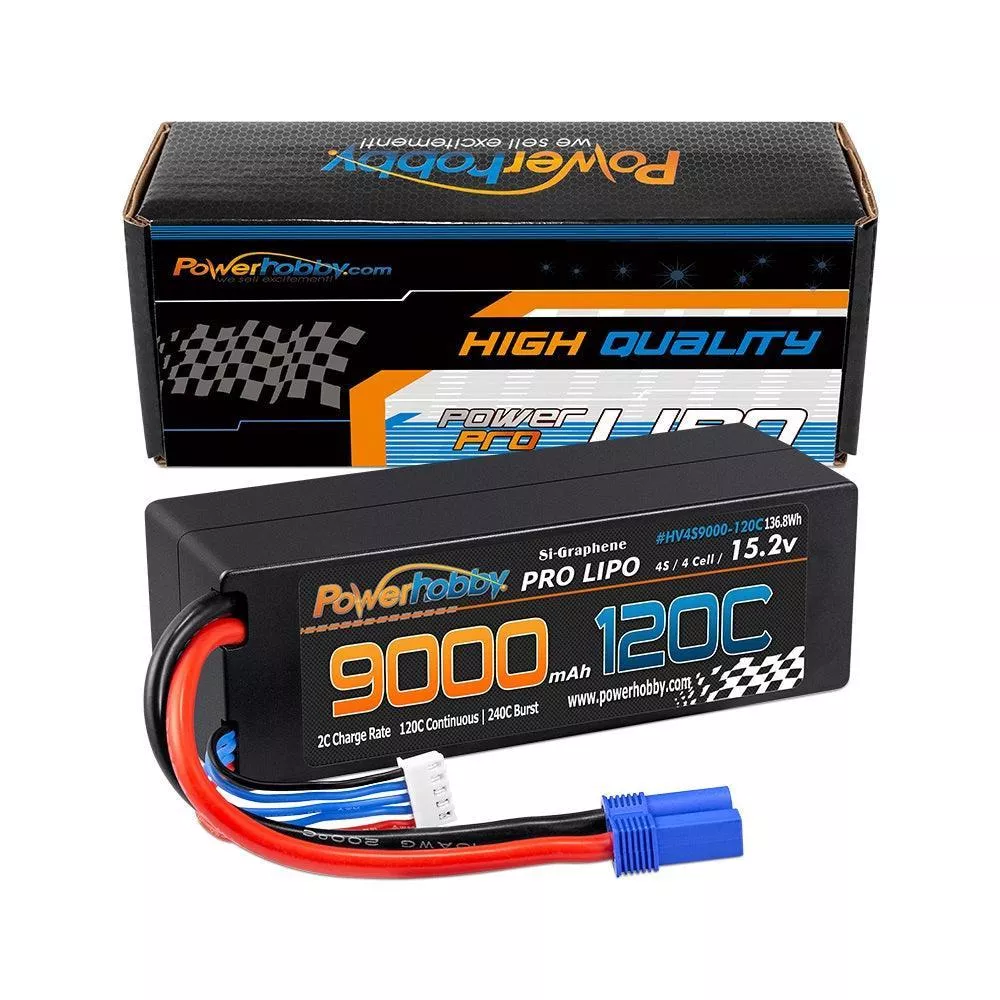 Powerhobby 4S 15.2V 9000mah 120c Graphene Lipo Battery w EC5 Plug