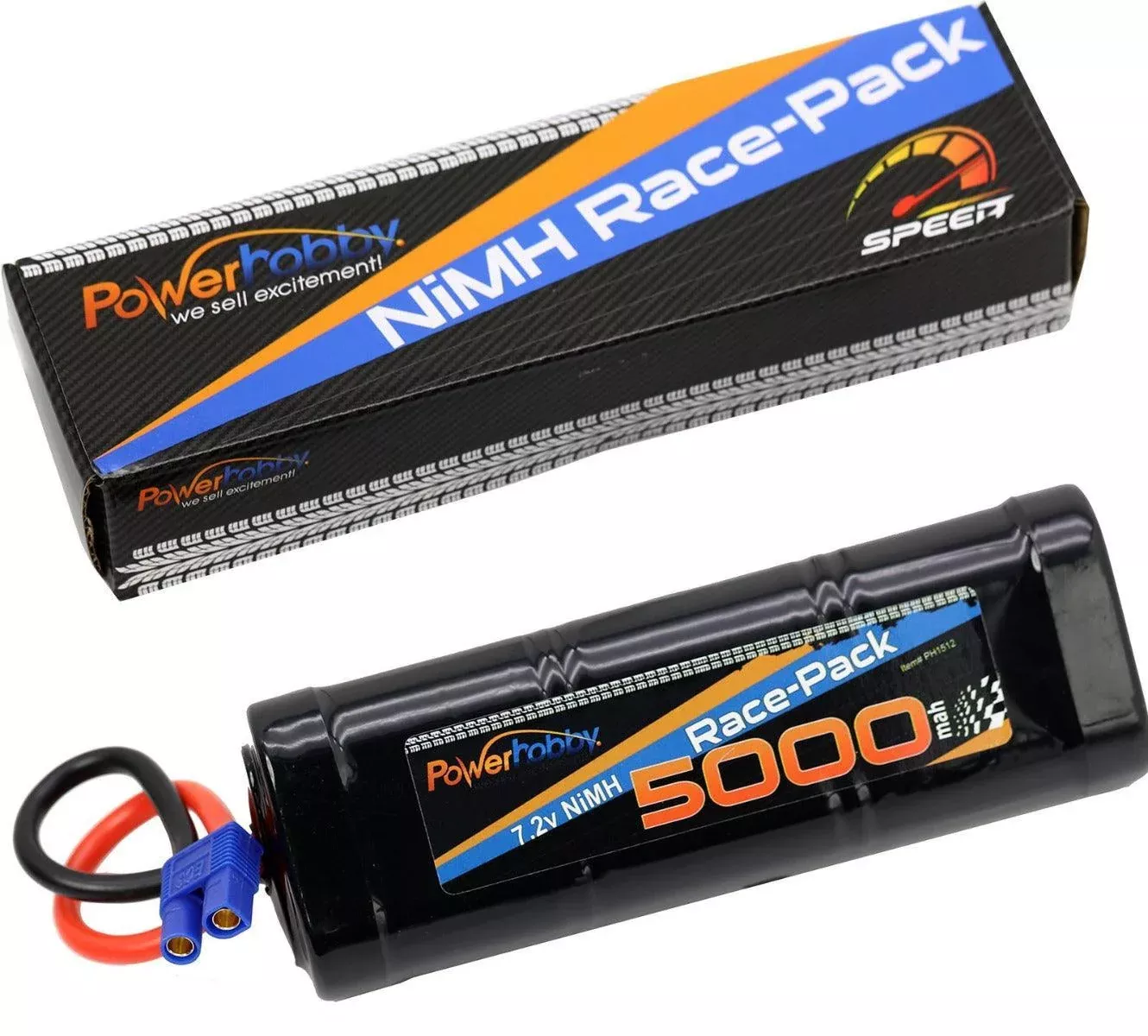 Powerhobby 7.2V 6-Cell 5000mah Nimh Flat Battery Pack w EC3 Plug