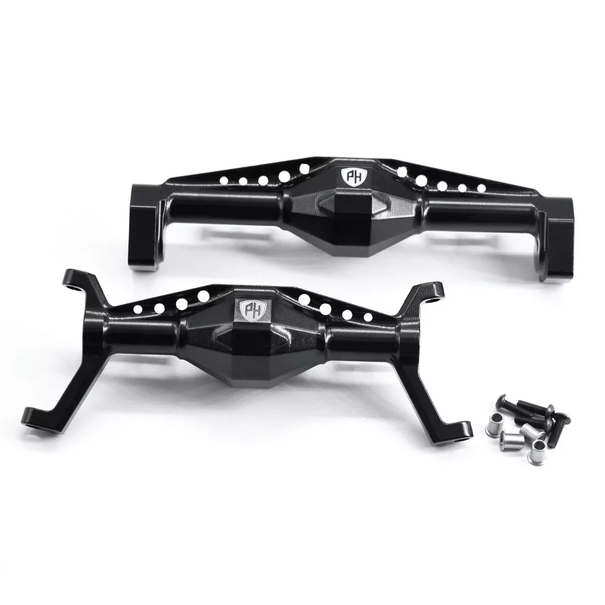 Powerhobby Aluminum Front & Rear Axles Axial 1/18 Capra UTB18 Black
