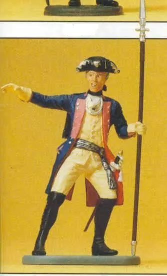 Preiser 54133 1/24 Prussian 1756 7th Officer w/Spontoon