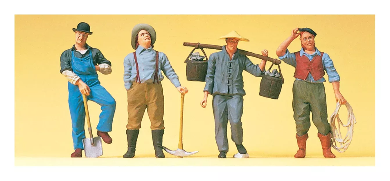 Preiser 65343 O Scale US Steam-Era Railway Workers pkg(4)