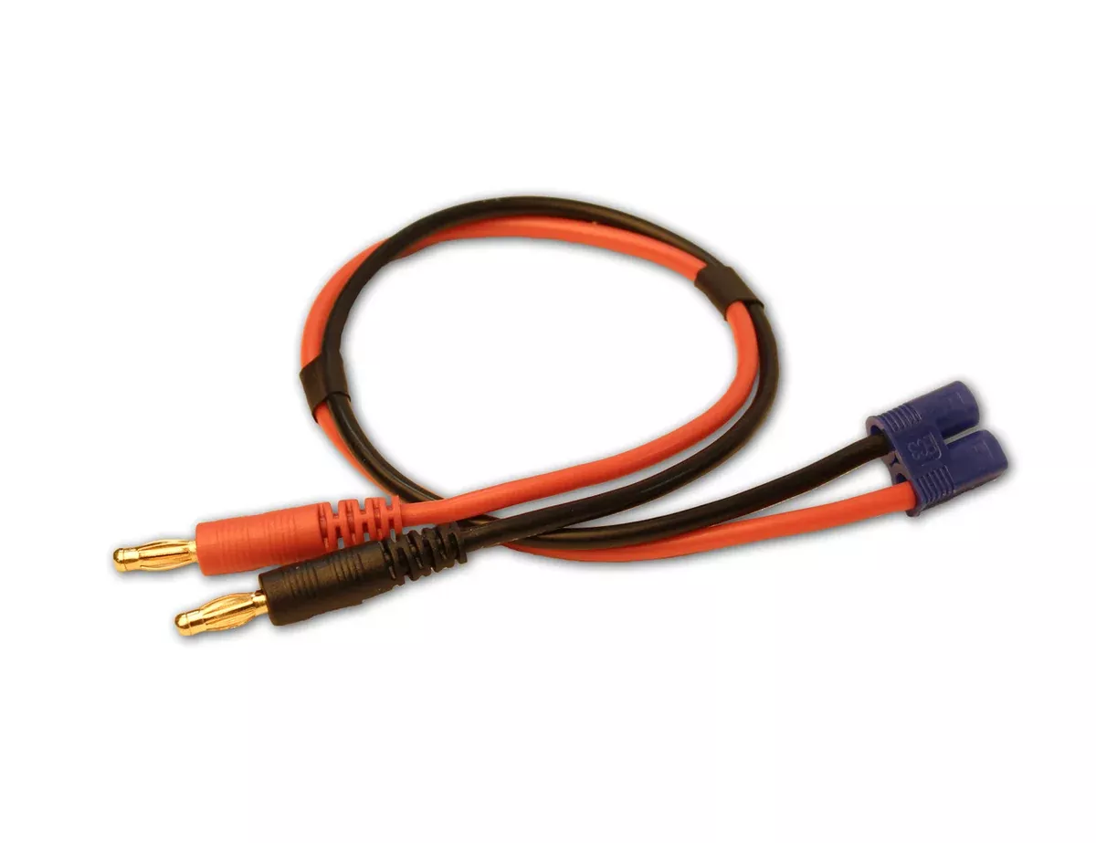 Racers Edge 1622 EC3 Charging Leads with 4mm Bullet Connectors