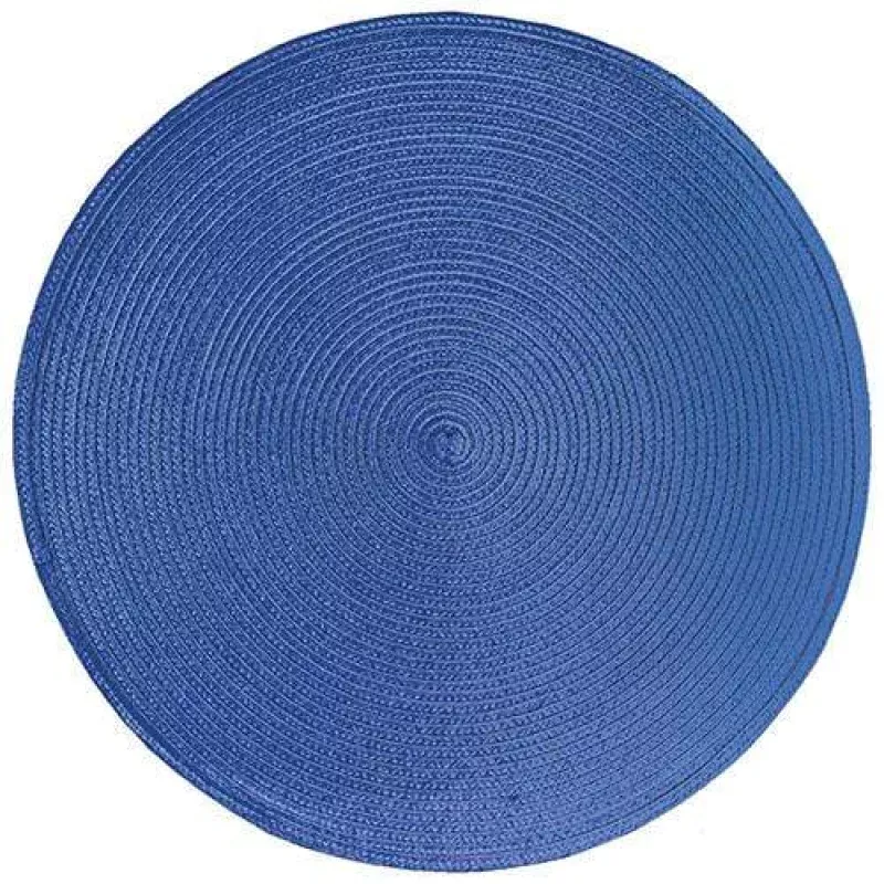 Ritz 15in Round Placemat - Navy Blue