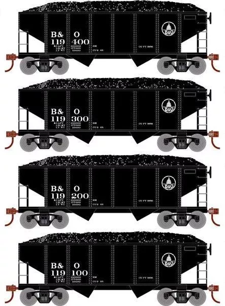 Roundhouse 1023 HO Scale 34' Ribbed Hopper Baltimore & Ohio B&O
